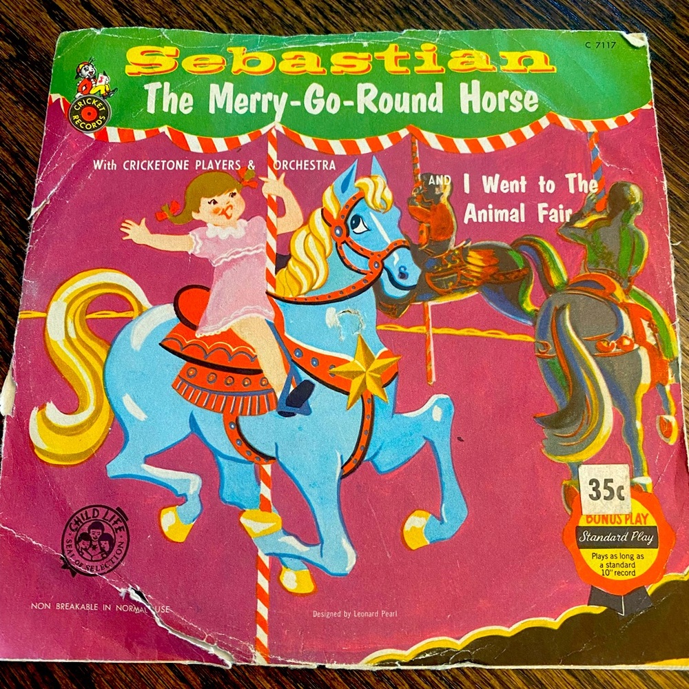 Vintage kids vinyl record